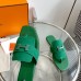 Hermes Galerie Sandals In Green Suede Leather Hermes Galerie Sandals In Green Suede Leather