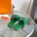 Hermes Galerie Sandals In Green Suede Leather Hermes Galerie Sandals In Green Suede Leather