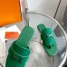 Hermes Galerie Sandals In Green Suede Leather Hermes Galerie Sandals In Green Suede Leather
