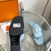 Hermes Galerie Sandals In Vert D'eau Suede Leather Hermes Galerie Sandals In Vert D'eau Suede Leather