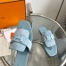 Hermes Galerie Sandals In Vert D'eau Suede Leather Hermes Galerie Sandals In Vert D'eau Suede Leather