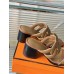 Hermes Gaby Sandals 60mm in Brown Nappa Leather
