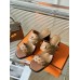 Hermes Gaby Sandals 60mm in Brown Nappa Leather