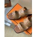 Hermes Gaby Sandals 60mm in Brown Nappa Leather