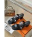 Hermes Gaby Sandals 60mm in Black Nappa Leather Hermes Gaby Sandals 60mm in Black Nappa Leather