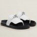 Hermes Empire Sandals in White Calfskin Hermes Empire Sandals in White Calfskin