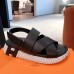 Hemes Women's Electric Sandals in Black Leather Hemes Women's Electric Sandals in Black Leather