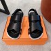 Hemes Women's Electric Sandals in Black Leather Hemes Women's Electric Sandals in Black Leather