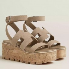 Hermes Havane 30 Sandals in Beige Suede Leather Hermes Havane 30 Sandals in Beige Suede Leather