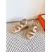 Hermes Havane 30 Sandals in Beige Suede Leather
