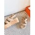 Hermes Havane 30 Sandals in Beige Suede Leather