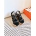 Hermes Havane 30 Sandals in Black Calfskin Leather