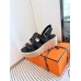 Hermes Havane 30 Sandals in Black Calfskin Leather