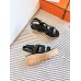 Hermes Havane 30 Sandals in Black Calfskin Leather