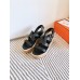 Hermes Havane 30 Sandals in Black Calfskin Leather