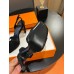 Hermes Heden 80 Sandals in Black Suede Leather