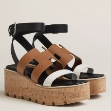 Hermes Havane 30 Sandals in Bi-color Calfskin Leather Hermes Havane 30 Sandals in Bi-color Calfskin Leather
