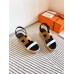 Hermes Havane 30 Sandals in Bi-color Calfskin Leather Hermes Havane 30 Sandals in Bi-color Calfskin Leather