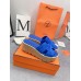 Hermes Eze 30 Cork Platform Sandals in Blue Suede Leather