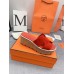 Hermes Eze 30 Cork Platform Sandals in Piment Suede Leather