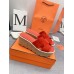 Hermes Eze 30 Cork Platform Sandals in Piment Suede Leather