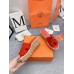 Hermes Eze 30 Cork Platform Sandals in Piment Suede Leather