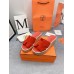 Hermes Eze 30 Cork Platform Sandals in Piment Suede Leather