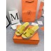 Hermes Eze 30 Cork Platform Sandals in Yellow Suede Leather
