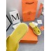 Hermes Eze 30 Cork Platform Sandals in Yellow Suede Leather