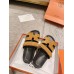 Hermes Women's Chypre Sandals In Brown Suede Calfskin