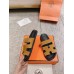 Hermes Women's Chypre Sandals In Brown Suede Calfskin