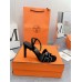 Hermes Heden 80 Sandals in Black Suede Leather with Rhinestone Hermes Heden 80 Sandals in Black Suede Leather with Rhinestone