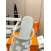 Hermes Isabella 30 Sandals in White Calfskin Hermes Isabella 30 Sandals in White Calfskin