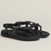 Hermes Inboard Sandals in Black Leather and Ribbon Hermes Inboard Sandals in Black Leather and Ribbon