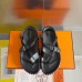 Hermes Inboard Sandals in Black Leather and Ribbon Hermes Inboard Sandals in Black Leather and Ribbon