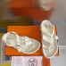 Hermes Inboard Sandals in White Leather and Ribbon Hermes Inboard Sandals in White Leather and Ribbon