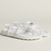 Hermes Inboard Sandals in White Leather and Ribbon Hermes Inboard Sandals in White Leather and Ribbon