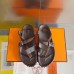 Hermes Inboard Sandals in Burgundy Leather and Ribbon Hermes Inboard Sandals in Burgundy Leather and Ribbon