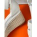 Hermes Elda Espadrilles in White Leather