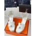 Hermes Elda Espadrilles in White Leather