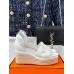 Hermes Elda Espadrilles in White Leather