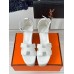 Hermes Elda Espadrilles in White Leather