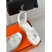 Hermes Elda Espadrilles in White Leather
