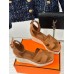Hermes Elda Espadrilles in Brown Leather Hermes Elda Espadrilles in Brown Leather