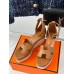 Hermes Elda Espadrilles in Brown Leather Hermes Elda Espadrilles in Brown Leather