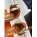 Hermes Elda Espadrilles in Brown Leather Hermes Elda Espadrilles in Brown Leather