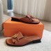 Hermes Women's Isle Sandals in Brown Leather Hermes Women's Isle Sandals in Brown Leather