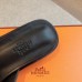Hermes Women's Isle Sandals in Black Leather Hermes Women's Isle Sandals in Black Leather