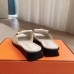 Hermes Women's Isle Sandals in White Leather Hermes Women's Isle Sandals in White Leather