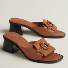 Hermes Women's Ilot 50 Sandals in Brown Leather Hermes Women's Ilot 50 Sandals in Brown Leather
